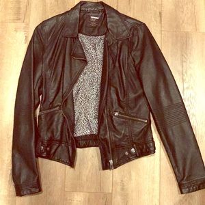 Black Zara leather jacket